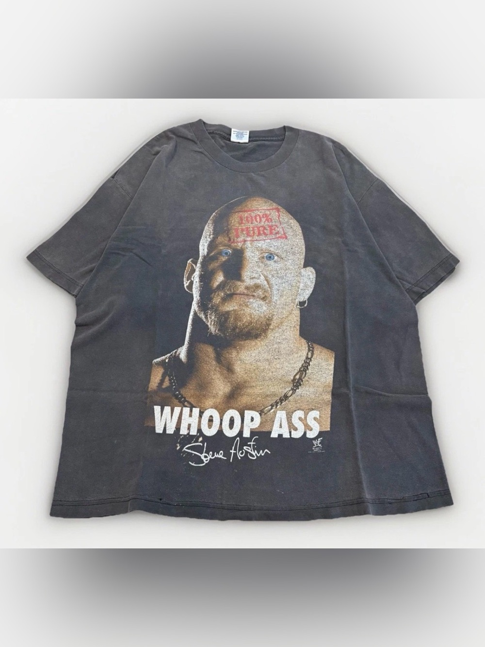 90s Vintage Steve Austin T-Shirt Size XL Sun Faded Distressed WWE WWF Tee